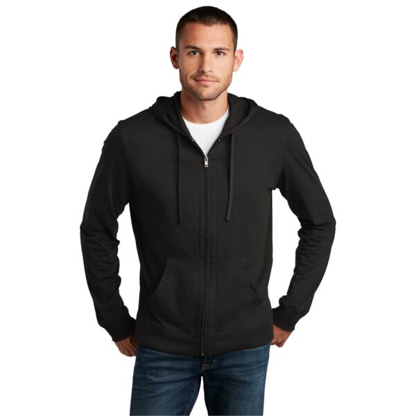 Young Mens Lightweight Jersey Full Zip Hoodie Thumbnail