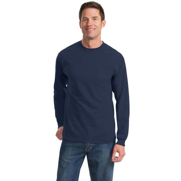 Long Sleeve Essential T Shirt with Pocket Thumbnail