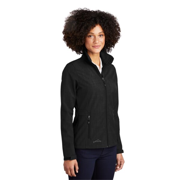 Ladies Shaded Crosshatch Soft Shell Jacket Thumbnail